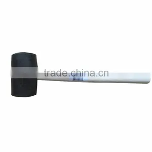 16oz American Type Superior Rubber Hammer Mallet With Wood Handle Mallet thumbnail-1