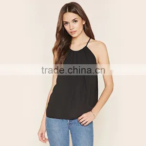 Black Sexy Saree Blouse Designs Sleeveless Lady Blouse & Tops thumbnail-1