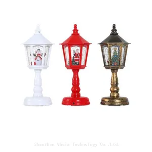 Musical & Luminous Christmas Snowman Lamps - Tabletop Decorations for Holiday Scenes & Retail thumbnail-3