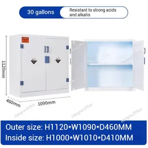 PP Chemical Storage Cabinet With Double Lock for Corrosive Materials Serving Pharmaceutical Manufacturing thumbnail-3