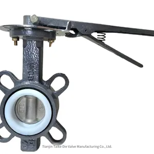 Jintaike Factory Directly Supplies Manual Ptfe Butterfly Valve D71f With High - Quality Frp Ptfe Valve Seat, Fluorine - Lining Available thumbnail-5