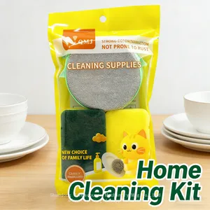 Custom Kitchen Clean Scourer Sponge Pad Double Side Cleaning Scourer Sponge thumbnail-4