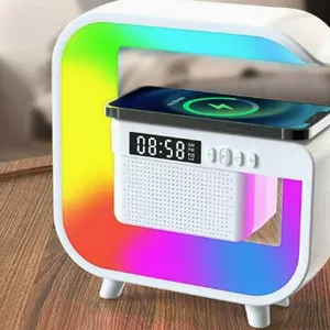 Portable Rechargeable Speaker, Wireless Bluetooth Speaker, Mobile Wireless Charging Speaker, Multifunctional Speaker, Colorful Night Light thumbnail-5