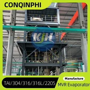 304 Stainless Steel Double-effect MVR Evaporator With PLC Control for Pharmaceutical Wastewater thumbnail-4