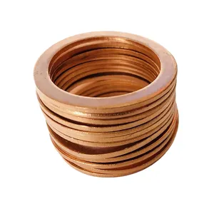 Custom Shaped Purple Copper Gaskets, Square and Round Copper Gaskets, Non-standard Processing thumbnail-4