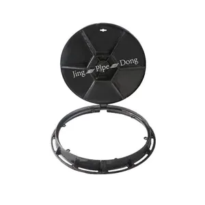 Custom Durable Black Cast Iron Round Manhole Covers for Parking Safety and Road Facilities thumbnail-5