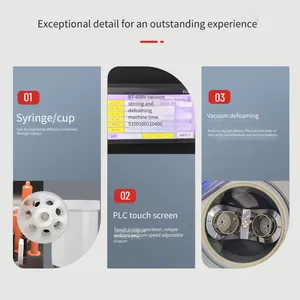 1l Vacuum Defoaming Mixer for Epoxy Resin, Silver Paste, Polyurethane, Conductive Adhesive, and uv Centrifugal Defoaming thumbnail-2