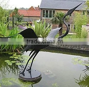 Bronze Crane Itch to Fly Copper Outdoor Statue thumbnail-1