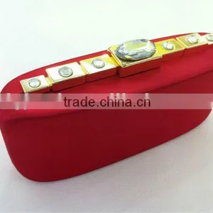 Red Satin Evening Shoes With Matching Bags thumbnail-1