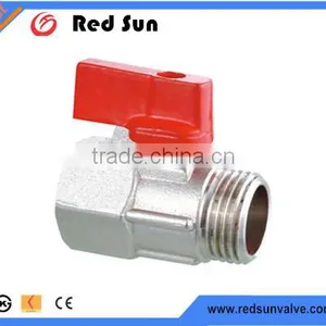 HR2100 Factory Manufacture Brass Forged Nickel Plated Mini Water Ball Valve thumbnail-1