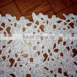 2016 Embroidery Lace Milk Silk Fabric Polyester Lace Fabric for Making Dress thumbnail-4
