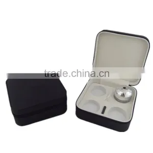 Leather Round Corner Bath Salt Gift Packing Box With Zipper thumbnail-1