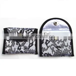 Zipper and Button Satin Change Pouch thumbnail-1