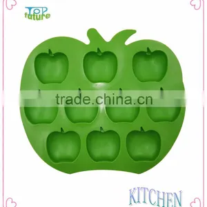 10 Holes Silicone Funny Apple Shaped Cake Mold thumbnail-1