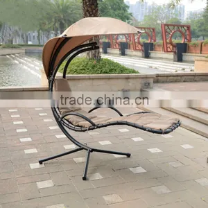 Indoor And Outdoor Swing Hammock Wrought Iron Sun Lounger With Canopy Balcony Swing Travel Sun Pool Lounger thumbnail-3