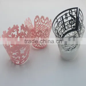 Wedding Baby Shower Party Decor Laser Cut Cupcake Wrappers thumbnail-5