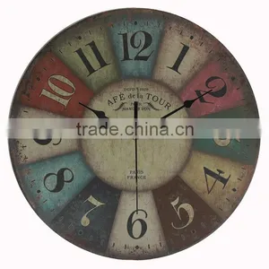 New Designs Vintage Wood Wall Clock AA Battery thumbnail-1