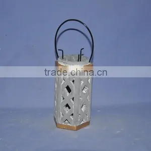 Cement Concrete T-light Holder Latern thumbnail-3