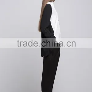 Black and White Woman Winter Blouse thumbnail-5