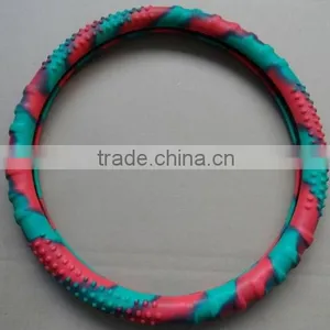 Colorful Auto Car Non-slip Silicone Interior Steering Wheel Cover thumbnail-2