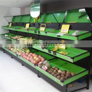 Supermarket Metal Fruit and Vegetable Display Shelf thumbnail-2