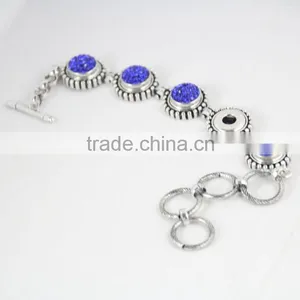 2015 New 18mm Ginger Snap Button Bracelet DIY Charm Interchangeable Handmade Pulseras Snap Bracelets thumbnail-1