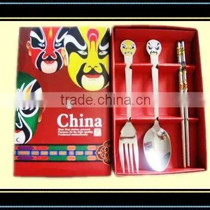 Chinese Facebook Stainless Steel Tableware Gift Set, Flasks Gift Set thumbnail-1