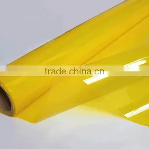 Colorful Transparent PET Film for Window and Home Decoration,yellow Decorative Vinyl Window Glass Static Film thumbnail-1