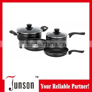 6Pcs Pressed Aluminum Cookware Set/Non-stick Cookware Sets With Black Bakelite Handle thumbnail-1