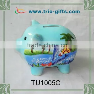Cartoon Decorative Ceramic Coin Piggy Bank thumbnail-1