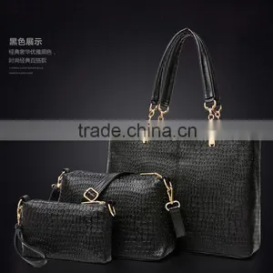 3pcs/set Woman Gender Handbags Ladies Fashion Restro Shoulder Bag Sets thumbnail-3