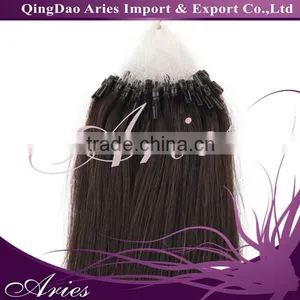 Top Quality 18" Ombre Two Colors Natural Silky Straight Micro Loop Ring/Beads Hair Extension#12/20 thumbnail-5