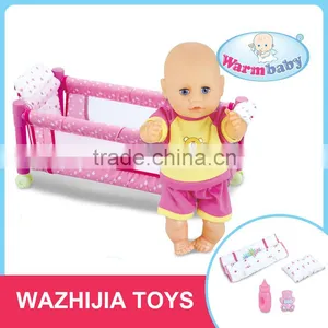 New Design Hot Sale Cheap 12 Inch China Baby Alive Doll With Bed thumbnail-1