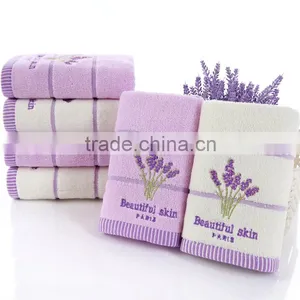 32s2 Lavender Soft Wholesale Cosmetic Cotton Embroidery Towel thumbnail-4
