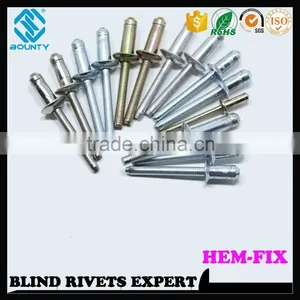 HIGH QUALITY HOT SELLING FACTORY HIGH SHEAR STRENGTH HEM-LOCK POP RIVETS FOR WAREHOUSE RACKING thumbnail-1