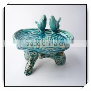 Hotsale Ceramic Bird Feeder With Pigeon Bird thumbnail-1