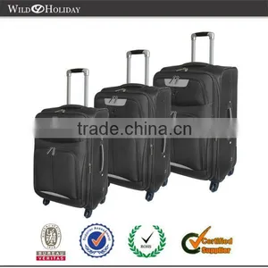3-PC Lightweight Trolley Soft-side Luggage thumbnail-1