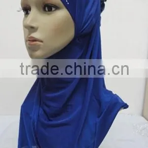 H242 Latest Muslim Hijab Scarf With Flowers on Back thumbnail-5