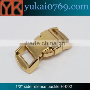 Yukai 1/2" Gold Side Release Buckle Metal Curved Buckle for Paracord Bracelet thumbnail-1