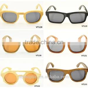 2016 Square Round Classic UV400 Color Mirror Lens Design Bamboo Wooden Polarized Sunglasses Sun Glasses Supplier's Choice thumbnail-1