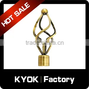 KYOK European Contracted Style Curtain Finials,electroplating Wrought Iron Curtain Finials,curtain Finials for Window Decoration thumbnail-3