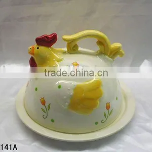 Ceramic Easter Chicken Ceramic Butter Box thumbnail-1