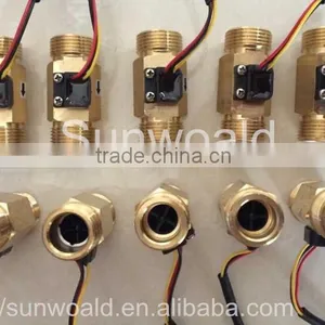DN20 G3/4" Rate 1.5~50L/min Hall Water Brass Flow Sensor Meter thumbnail-5