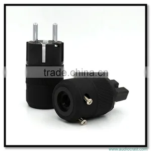 OEM/ODM Rhodium Plated Pure Copper Schuko Euro Power Plug Connector+Power IEC Connector Plug Audio thumbnail-3
