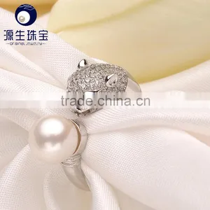 Leopard Head Design Natural Fresh Water Cheap Engagement Rings thumbnail-6