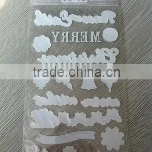 2015 New Design Merry Christmas Glitter Pvc Sticker, Custom Paper Sticker,home Decoration Pvc Sticker Paper thumbnail-2