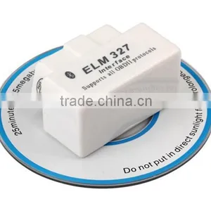 Super Mini Elm 327 White V1.5 Bluetooth OBD2 OBD II Car Diagnostic Scanner For Android Symbian Windows thumbnail-2