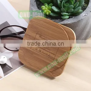 Bamboo Wood QI Wireless Charger Transmitter Charging Pad for IPhone, Universal Wireless Charging Pad thumbnail-5