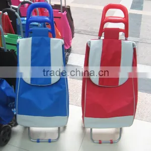 Foldable Shopping Trolley Cart Large Capacity Vegetable Shopping Trolley Bag thumbnail-2