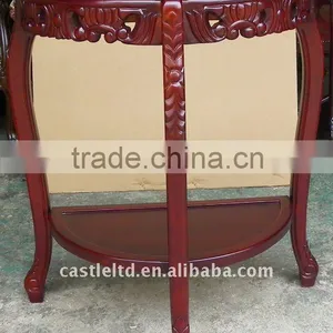 Marbled Carved Console Table thumbnail-1